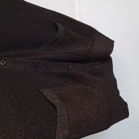Aritzia Wilfred Brown Metallic Silk & Cashmere Cardigan - Picture 7 of 9